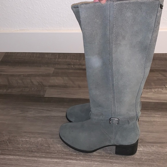 Koolaburra Gray Suede Madeley Suede Riding Boots - Picture 5 of 8